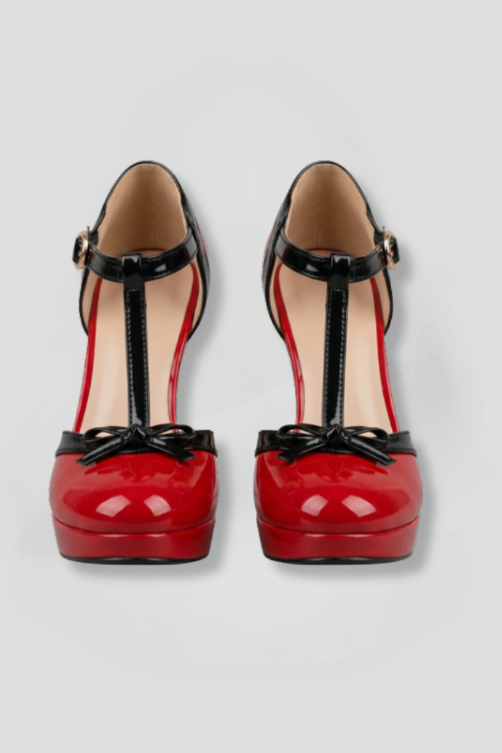 Aaliyah | Classic T-Strap Platform High Heels