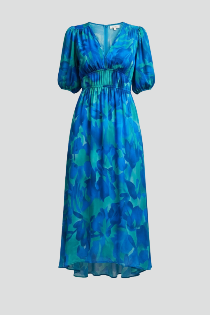Aaliyah | Floral Puff Sleeve Midi Summer Dresses