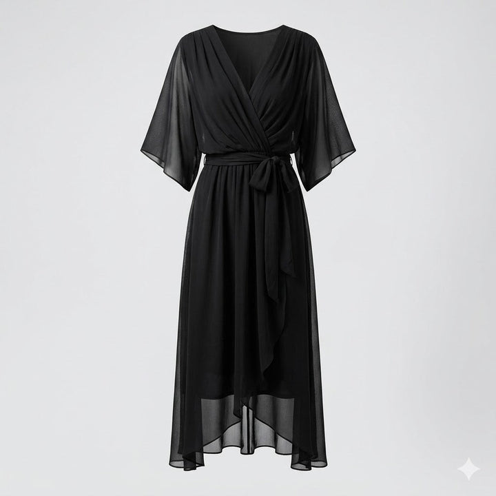 Aaliyah | Refined Kimono Sleeve Wrap Race Dress