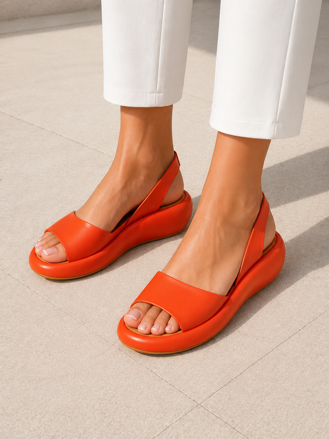 Aaliyah | Sophisticated Open Toe Slingback Wedges