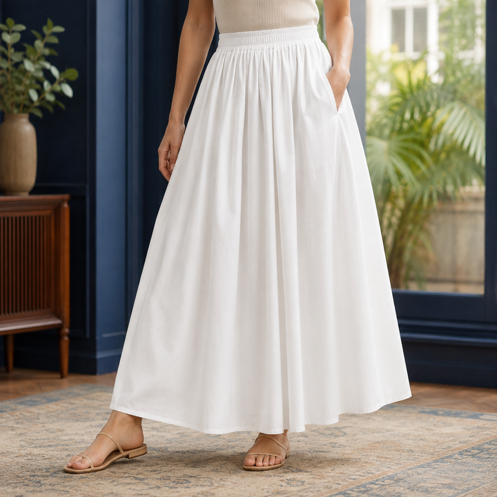 Aaliyah | Timeless High Waisted A-Line Maxi Skirt