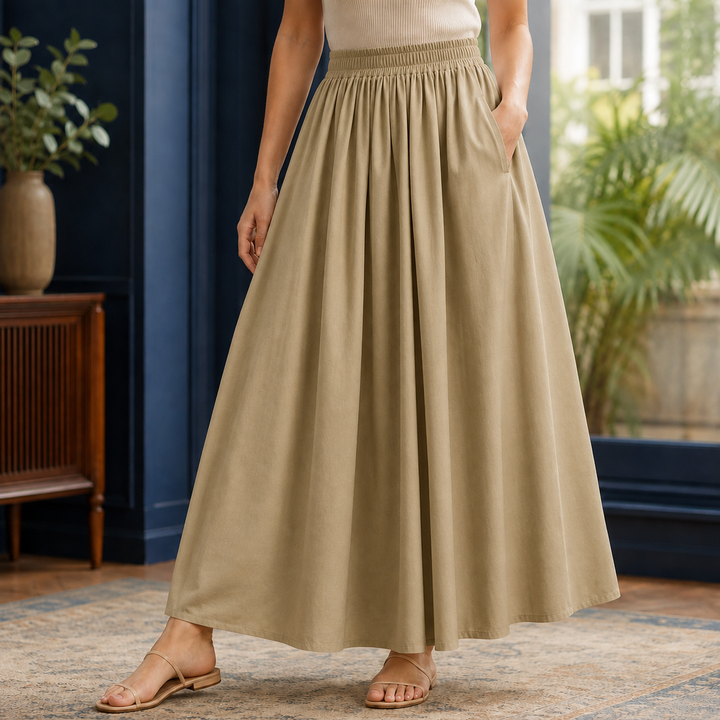 Aaliyah | Timeless High Waisted A-Line Maxi Skirt