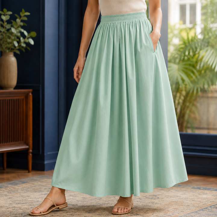 Aaliyah | Timeless High Waisted A-Line Maxi Skirt