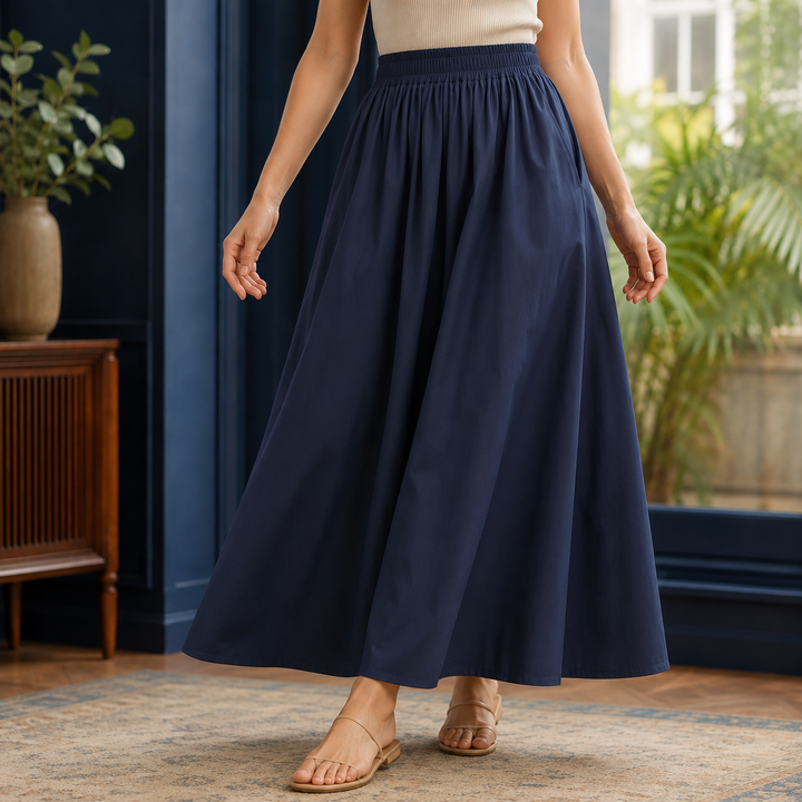 Aaliyah | Timeless High Waisted A-Line Maxi Skirt