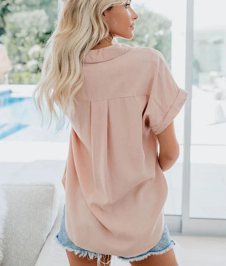 Abigail | Classic Relaxed Button Up Linen Shirt