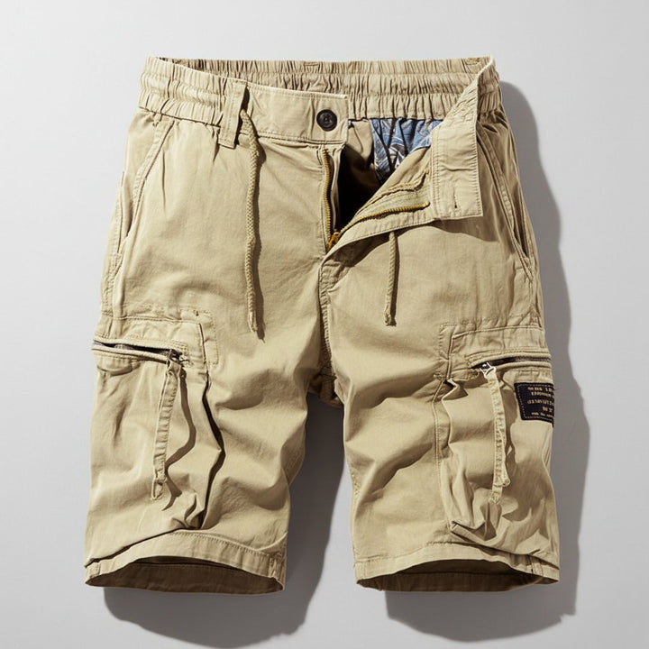 Adam | Elastic Waist Mens Shorts with Cargo Pockets
