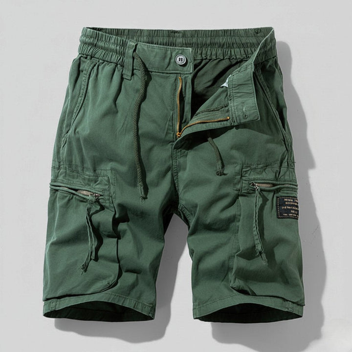 Adam | Elastic Waist Mens Shorts with Cargo Pockets