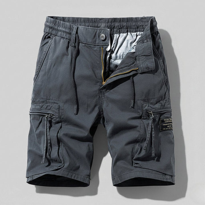 Adam | Elastic Waist Mens Shorts with Cargo Pockets