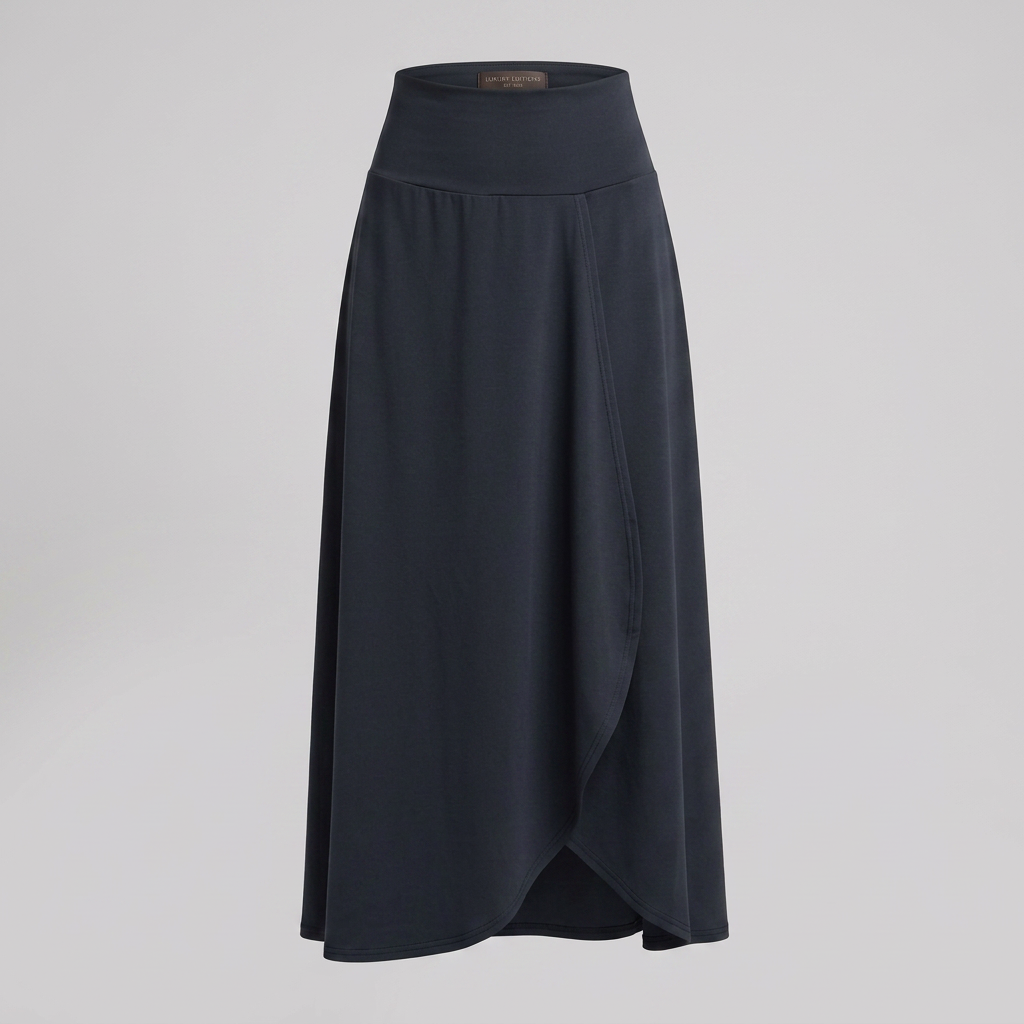 Addison | Refined High Waisted Wrap Front Maxi Skirt