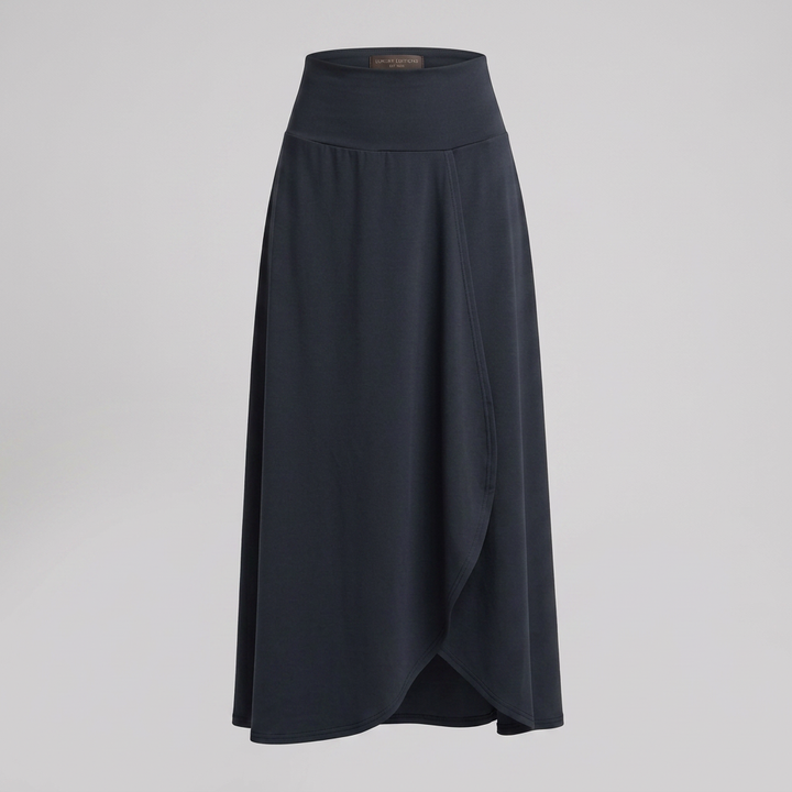 Addison | Refined High Waisted Wrap Front Maxi Skirt