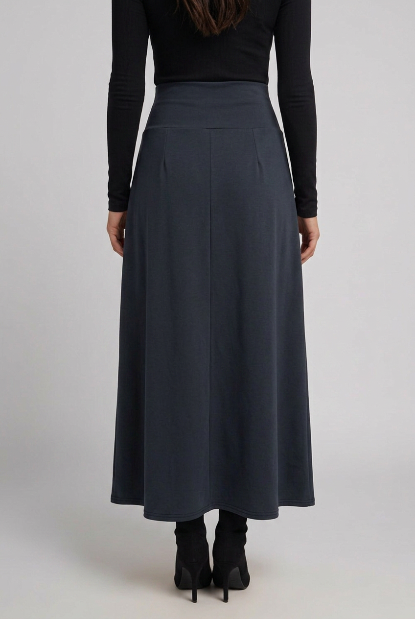 Addison | Refined High Waisted Wrap Front Maxi Skirt