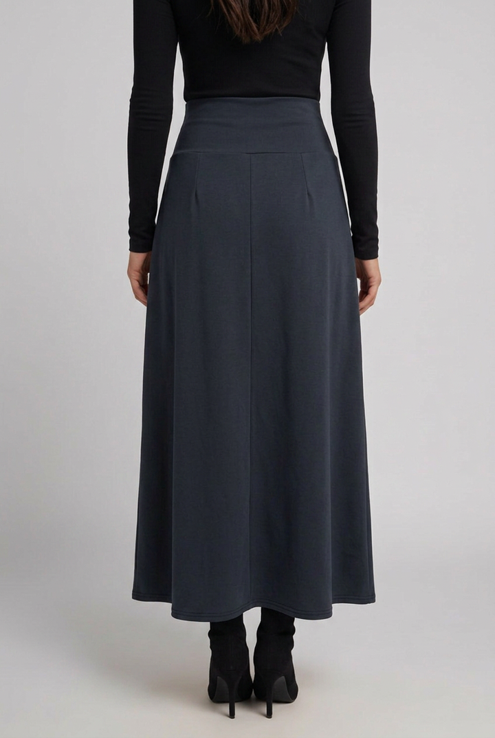 Addison | Refined High Waisted Wrap Front Maxi Skirt