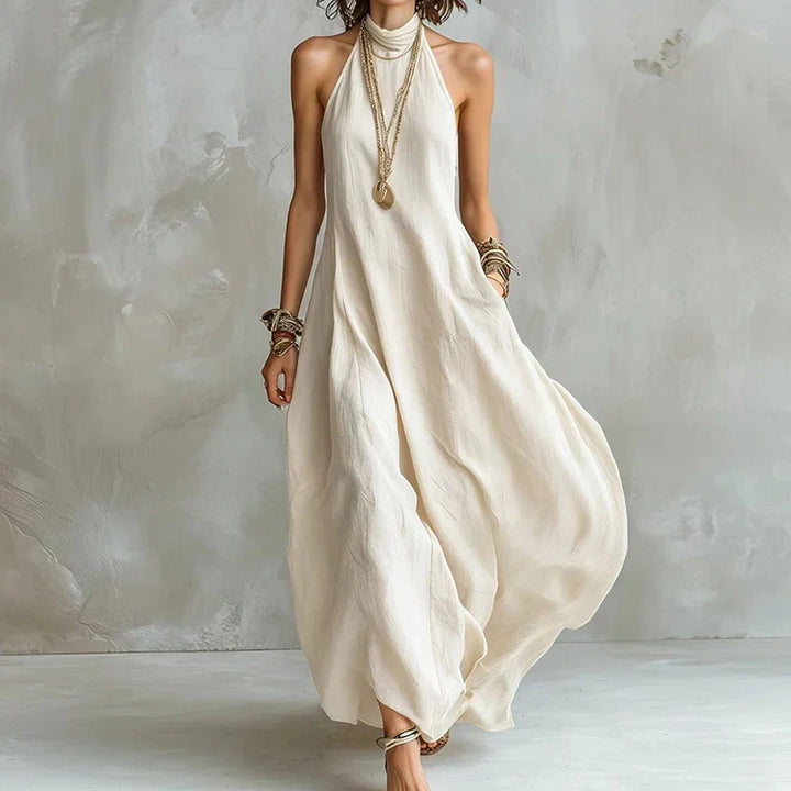 Adeline | Effortless Flowy Halter Maxi Summer Dresses