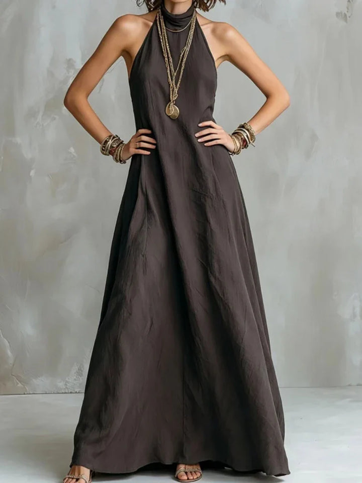 Adeline | Effortless Flowy Halter Maxi Summer Dresses