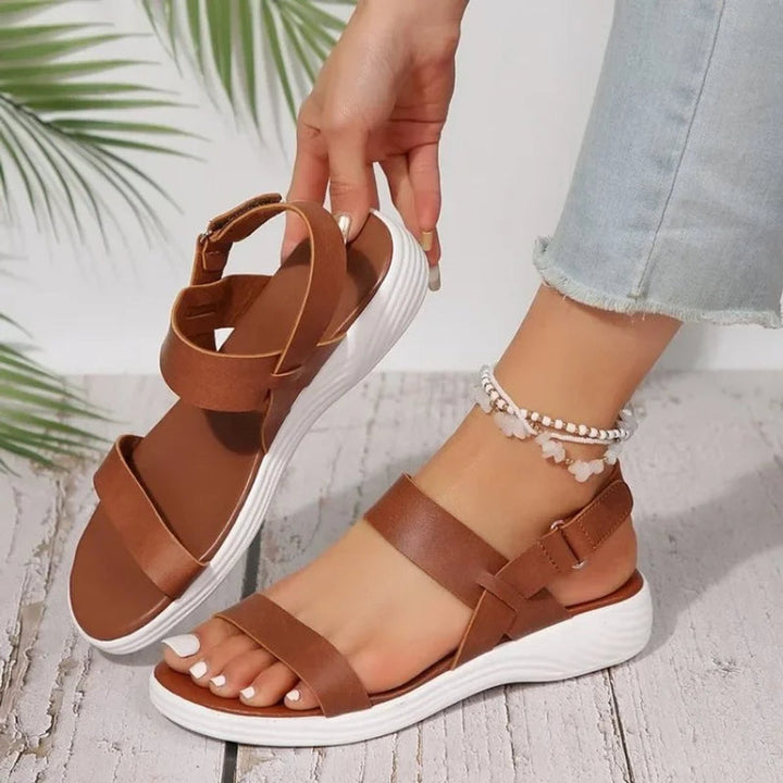 Adeline | Graceful Chunky Sandals with Adjustable Ankle Strap