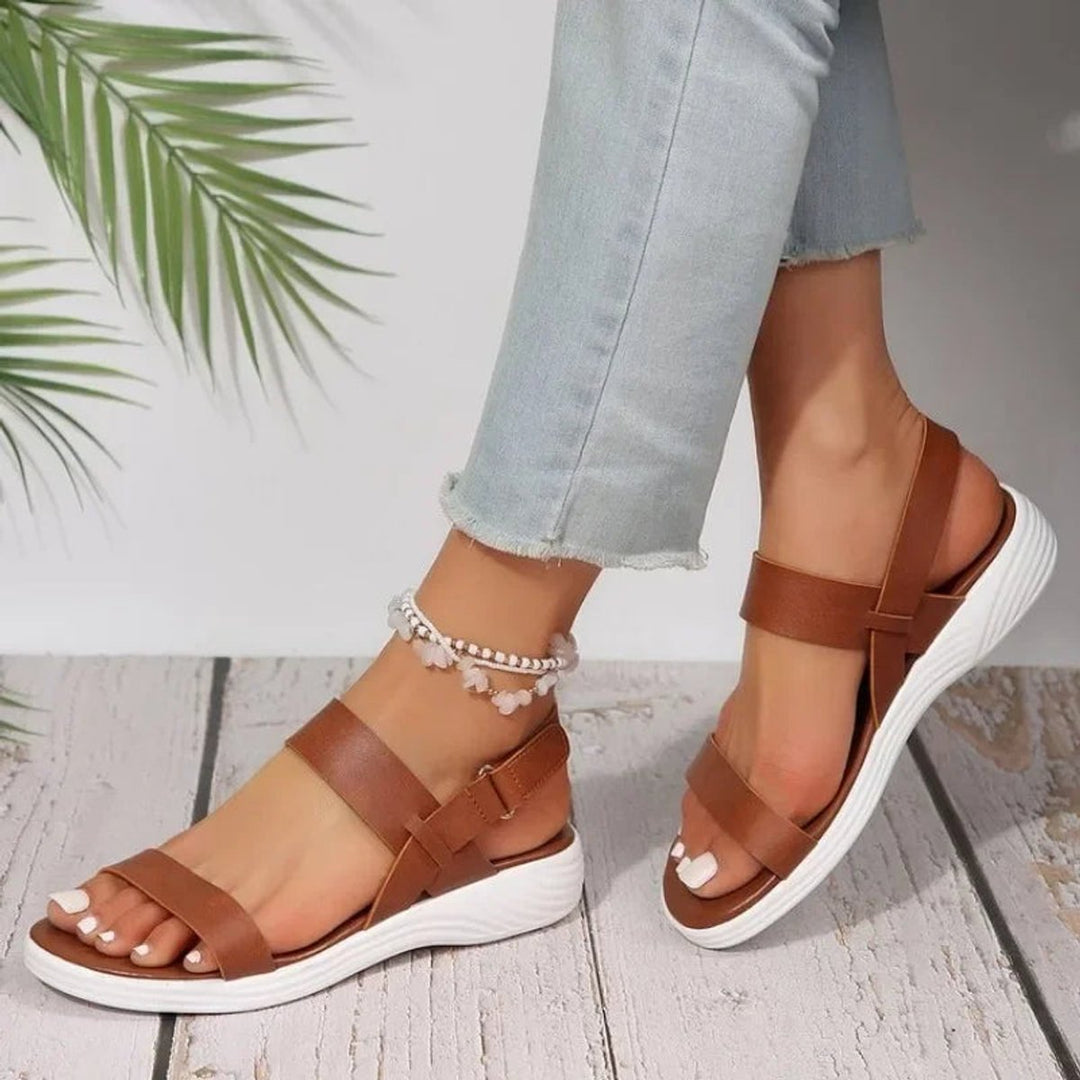 Adeline | Graceful Chunky Sandals with Adjustable Ankle Strap