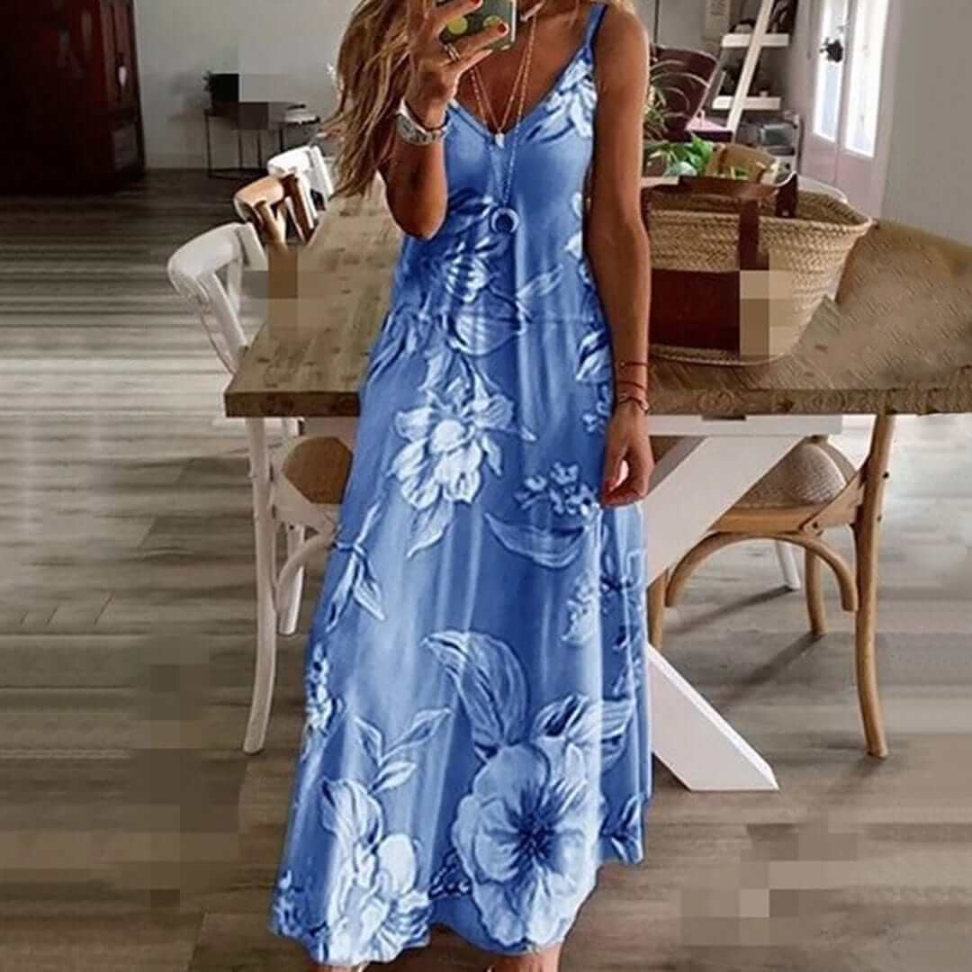 Adeline | Sophisticated Floral Maxi Summer Dresses