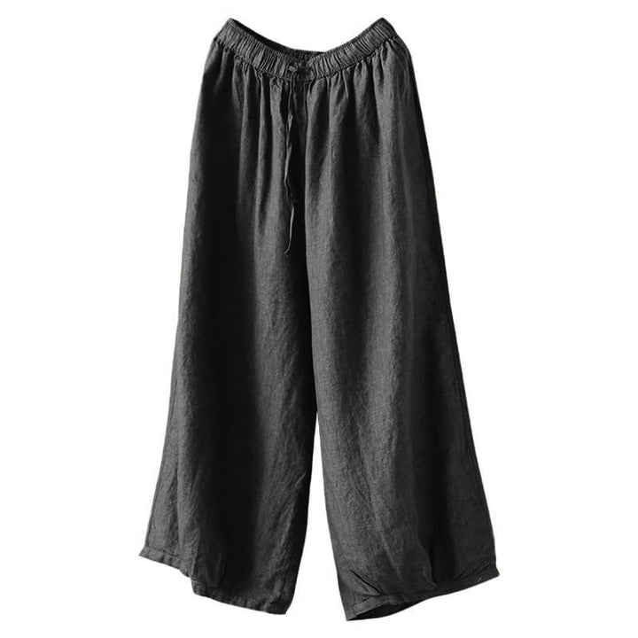 Adeline | Timeless Elastic Waist Wide Leg Linen Pants