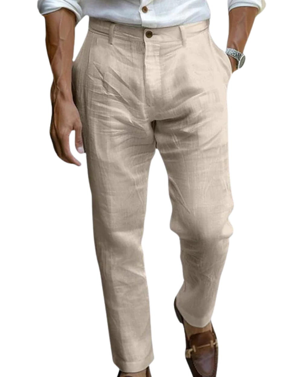 Aiden | Elegant Tailored Pleated Linen Pants