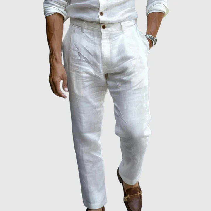 Aiden | Elegant Tailored Pleated Linen Pants