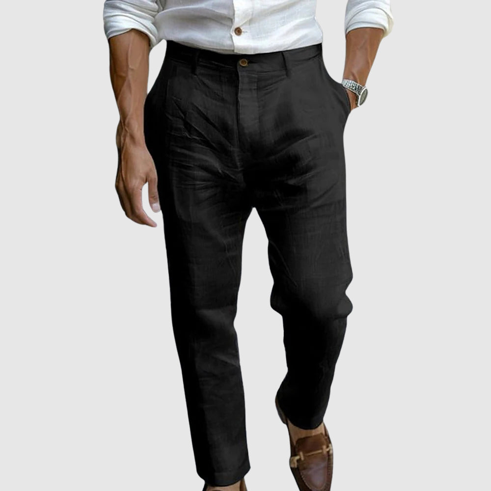 Aiden | Elegant Tailored Pleated Linen Pants