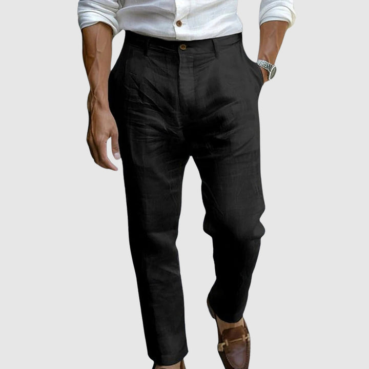 Aiden | Elegant Tailored Pleated Linen Pants