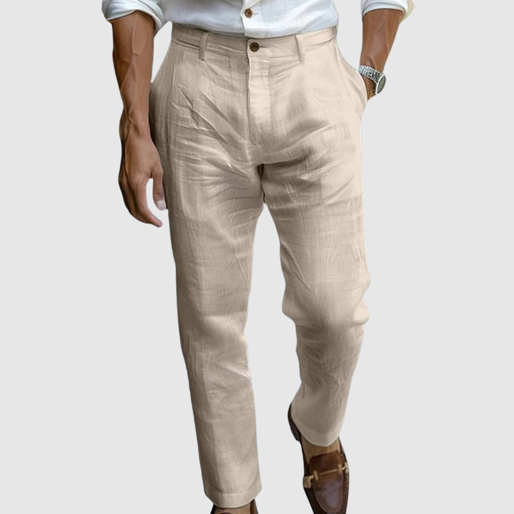 Aiden | Elegant Tailored Pleated Linen Pants