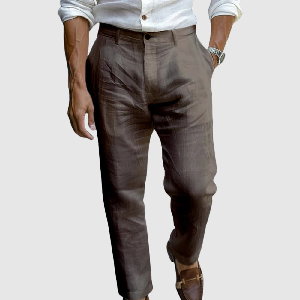 Aiden | Elegant Tailored Pleated Linen Pants