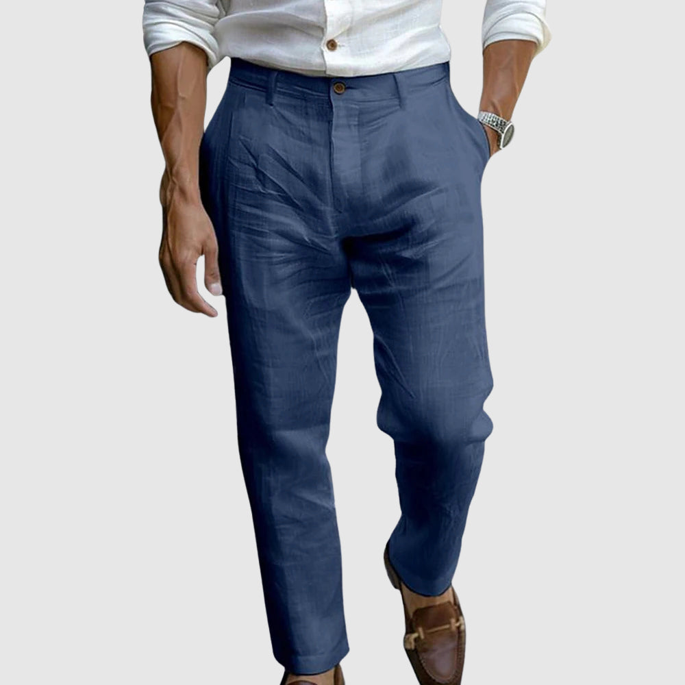 Aiden | Elegant Tailored Pleated Linen Pants