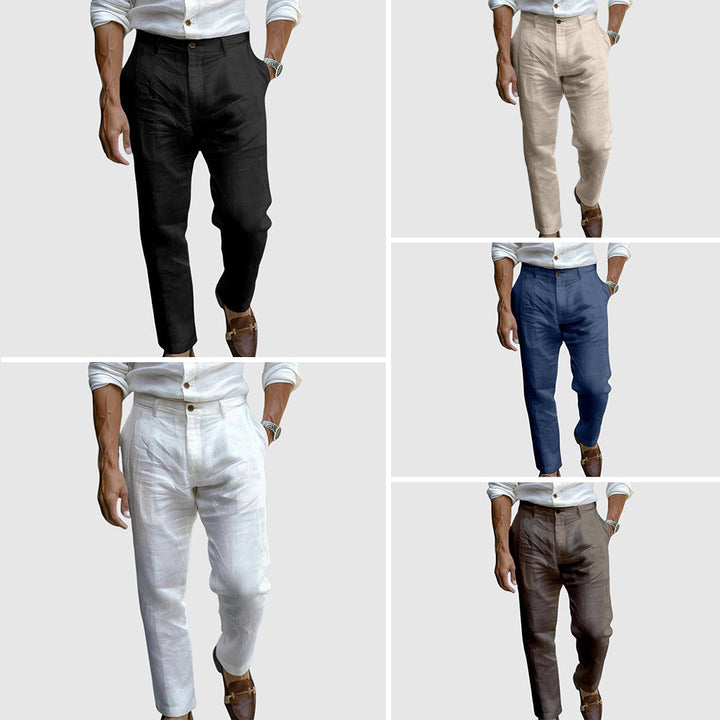 Aiden | Elegant Tailored Pleated Linen Pants