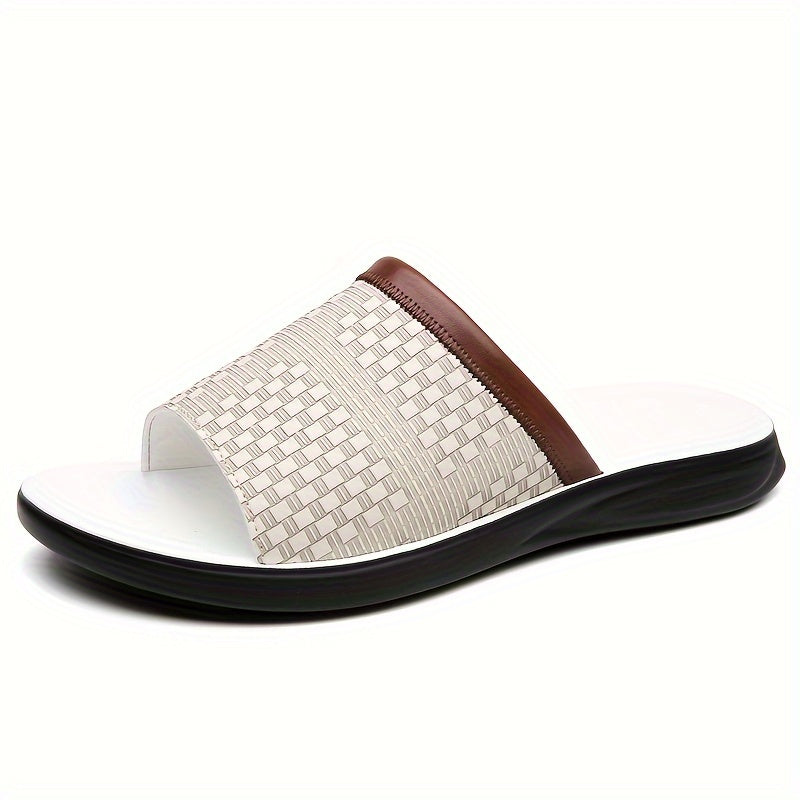 Aiden | Elegant Woven Slide Mens Sandals with Cushioned Sole