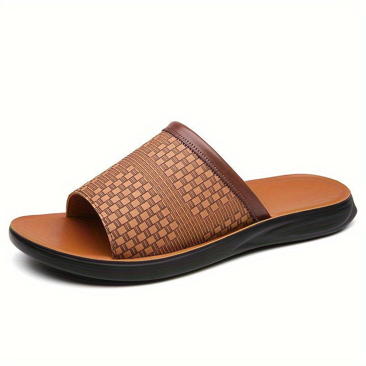 Aiden | Elegant Woven Slide Mens Sandals with Cushioned Sole