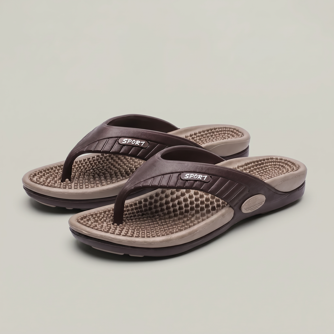 Alexander | Stylish Thong Mens Sandals with Textured Footbed