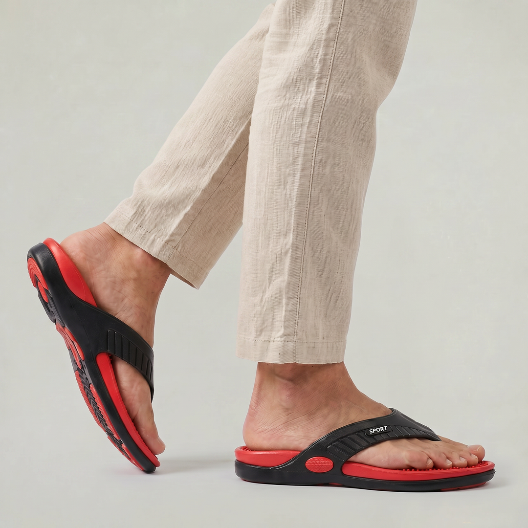 Alexander | Stylish Thong Mens Sandals with Textured Footbed