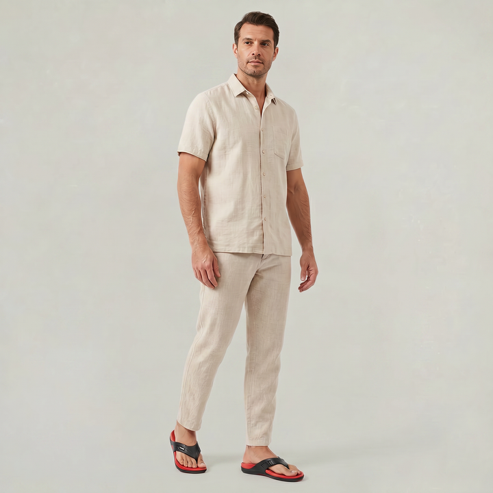 Alexander | Stylish Thong Mens Sandals with Textured Footbed
