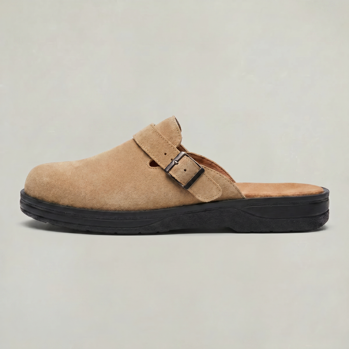 Alfie | Refined Buckle Strap Slip On Mule Clogs