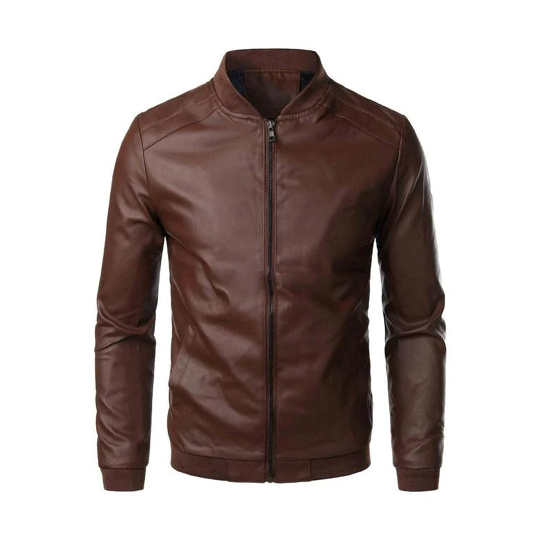 Ali | Stylish Zip-Up Moto Leather Jacket for Men
