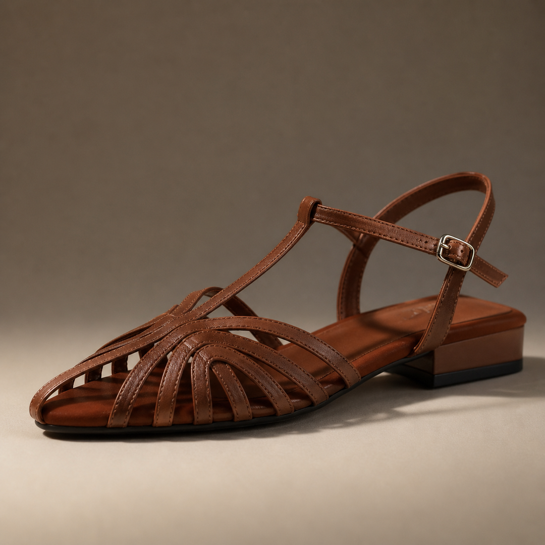 Alice | Classic Woven Ankle Strap Flat Sandals