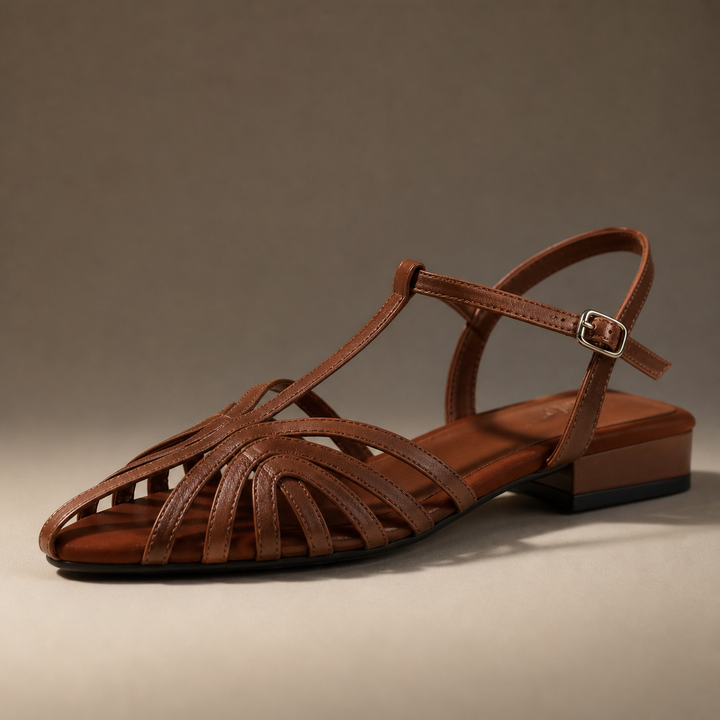 Alice | Classic Woven Ankle Strap Flat Sandals