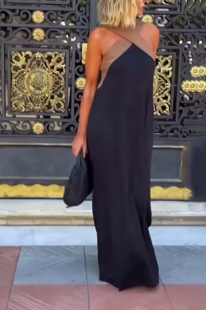 Alice | Cross Halter Neck Sleeveless Maxi Summer Dresses