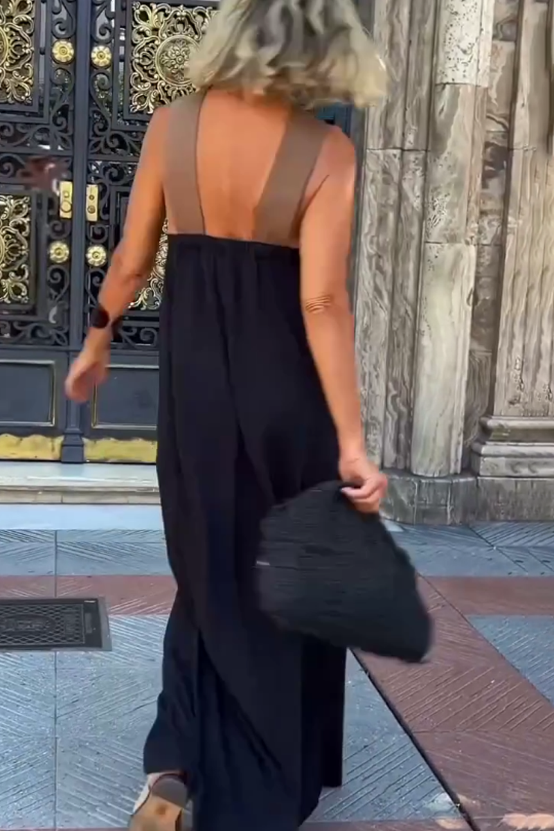 Alice | Cross Halter Neck Sleeveless Maxi Summer Dresses