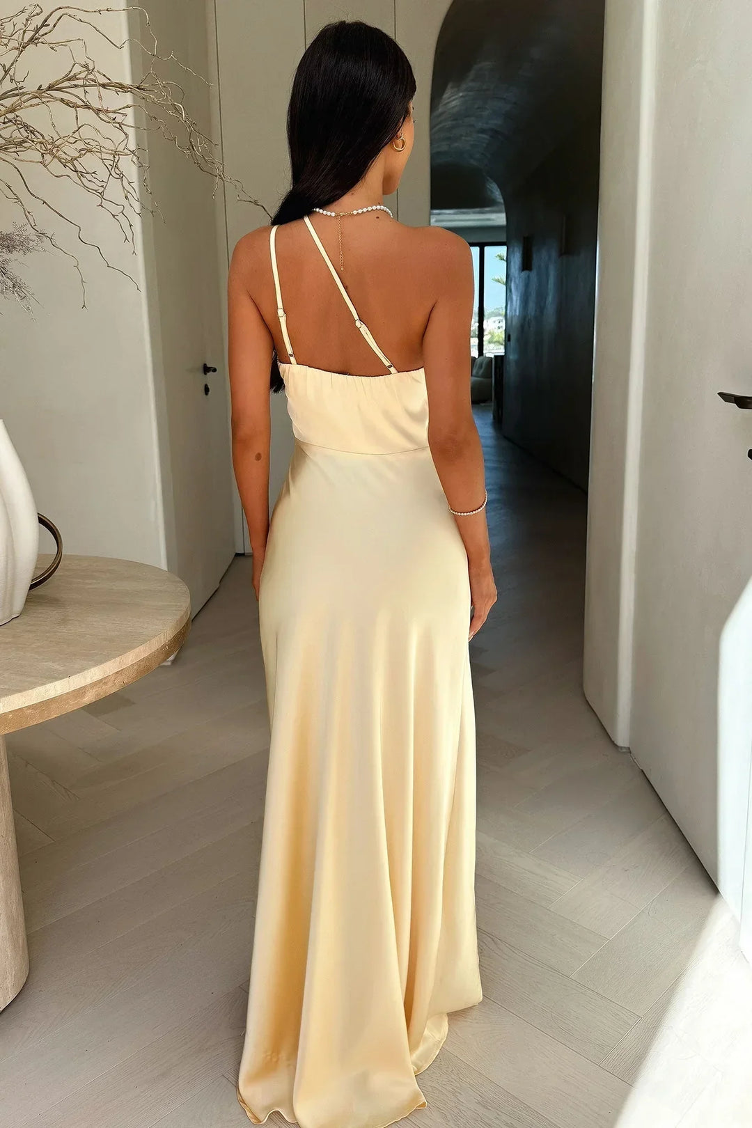 Alice | Timeless One Shoulder Maxi Races Dress with High Slit
