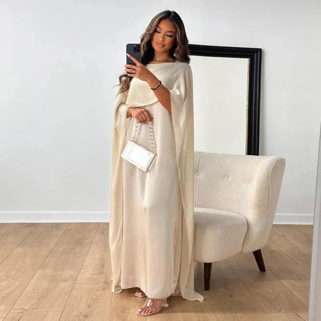 Amelia | Chic Cape Sleeve Maxi Races Dresses Gown