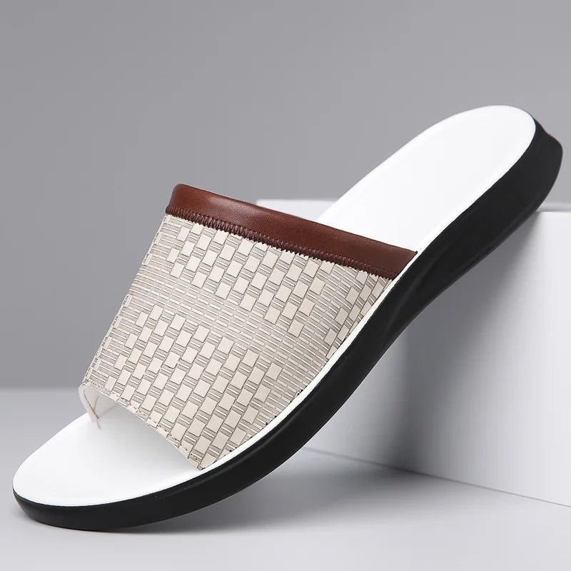 Angus | Graceful Woven Slip-On Men Slides