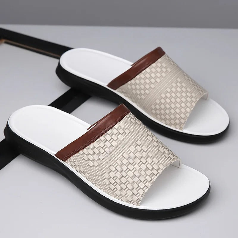 Angus | Graceful Woven Slip-On Men Slides