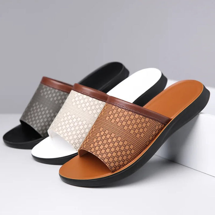 Angus | Graceful Woven Slip-On Men Slides