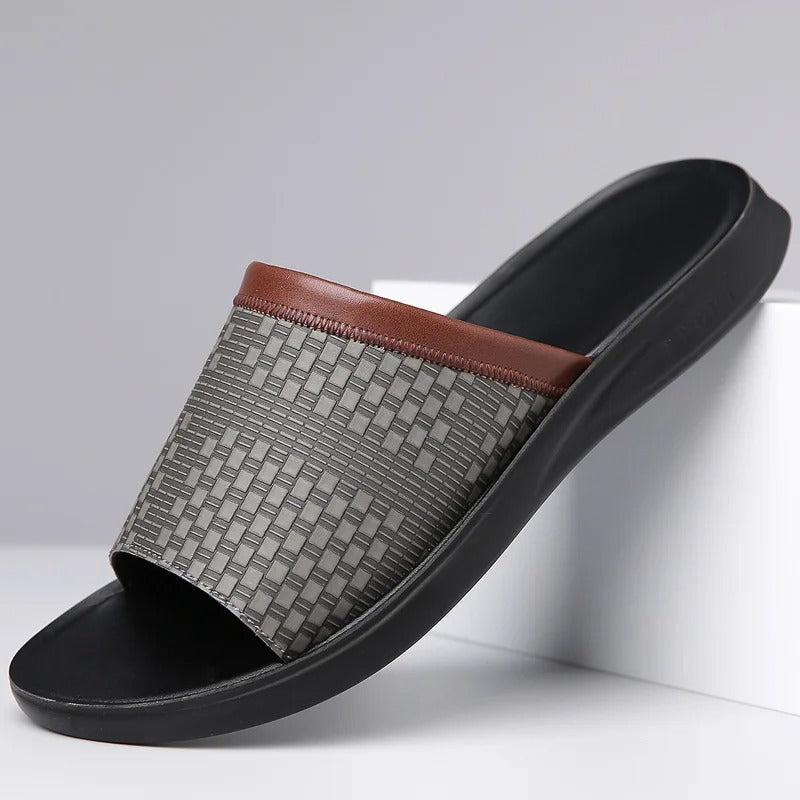 Angus | Graceful Woven Slip-On Men Slides