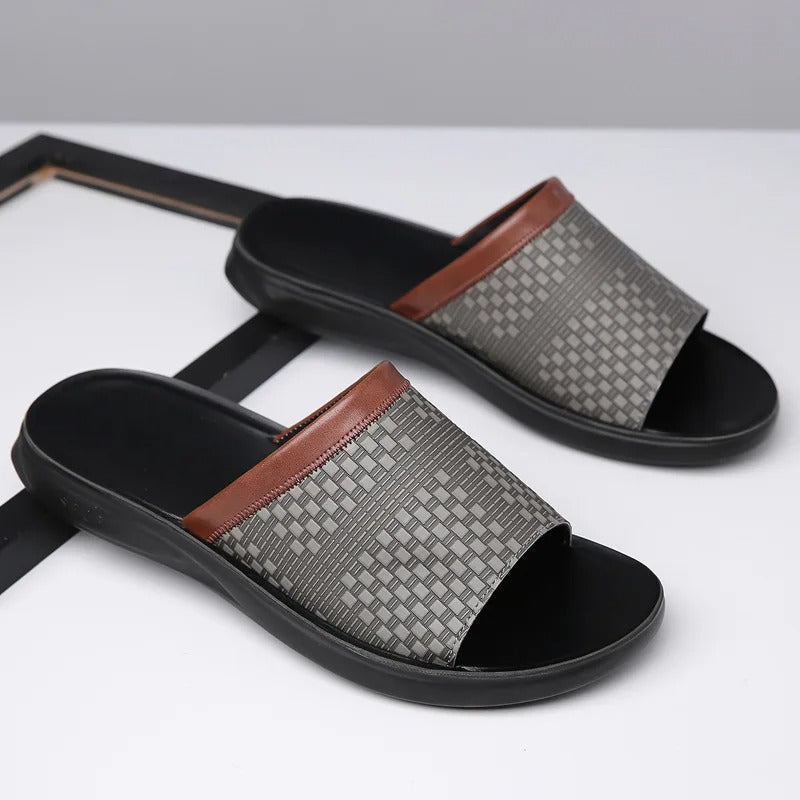 Angus | Graceful Woven Slip-On Men Slides