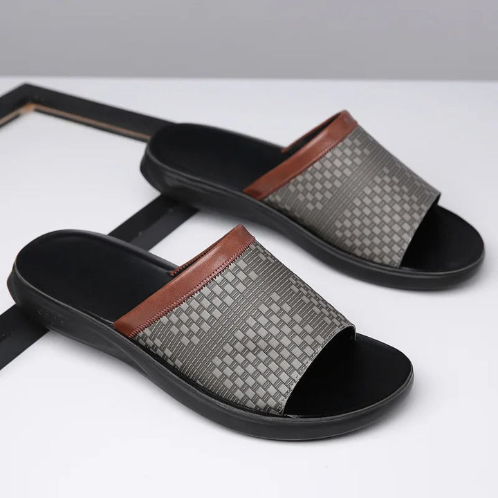 Angus | Graceful Woven Slip-On Men Slides