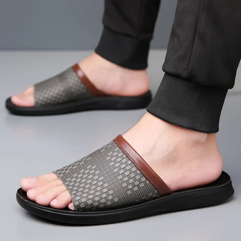 Angus | Graceful Woven Slip-On Men Slides